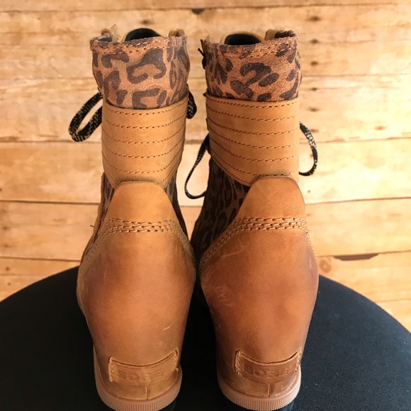 Sorel Lexie Leopard Print Wedge SZ 5.5 NEW - Picture 4 of 5
